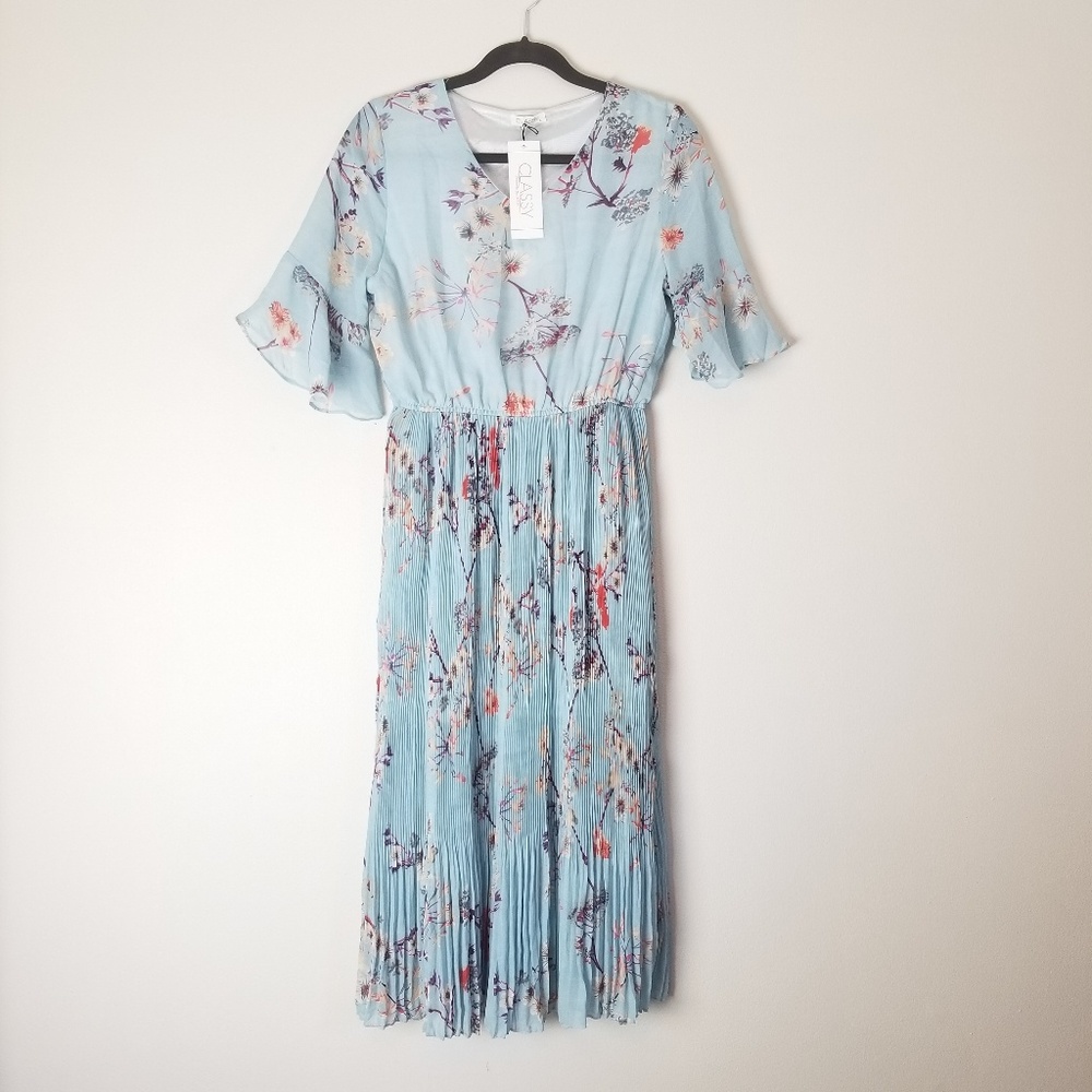 NWT Blue Flowered Dress